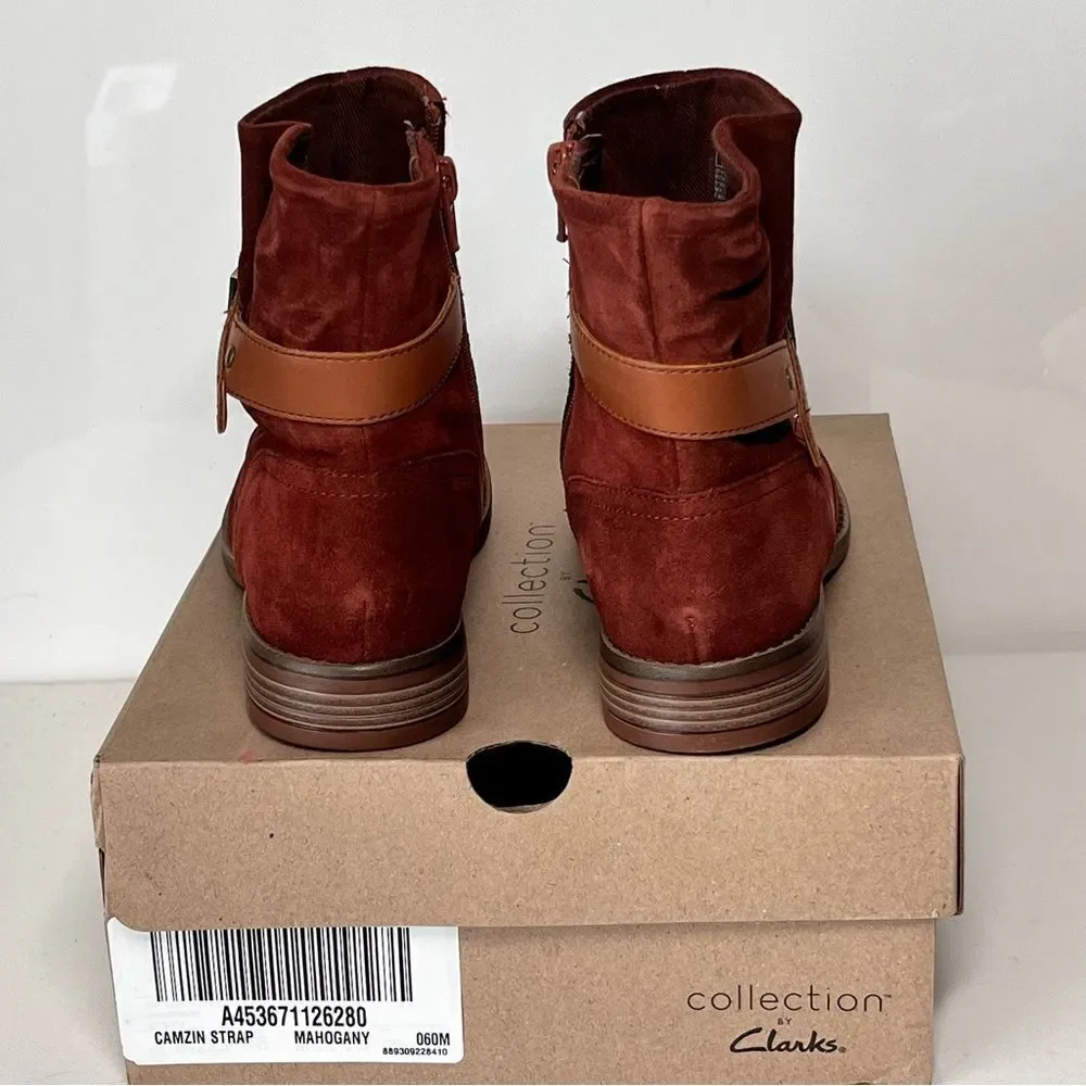 Clarks Camzin Strap Leather Mid Boots